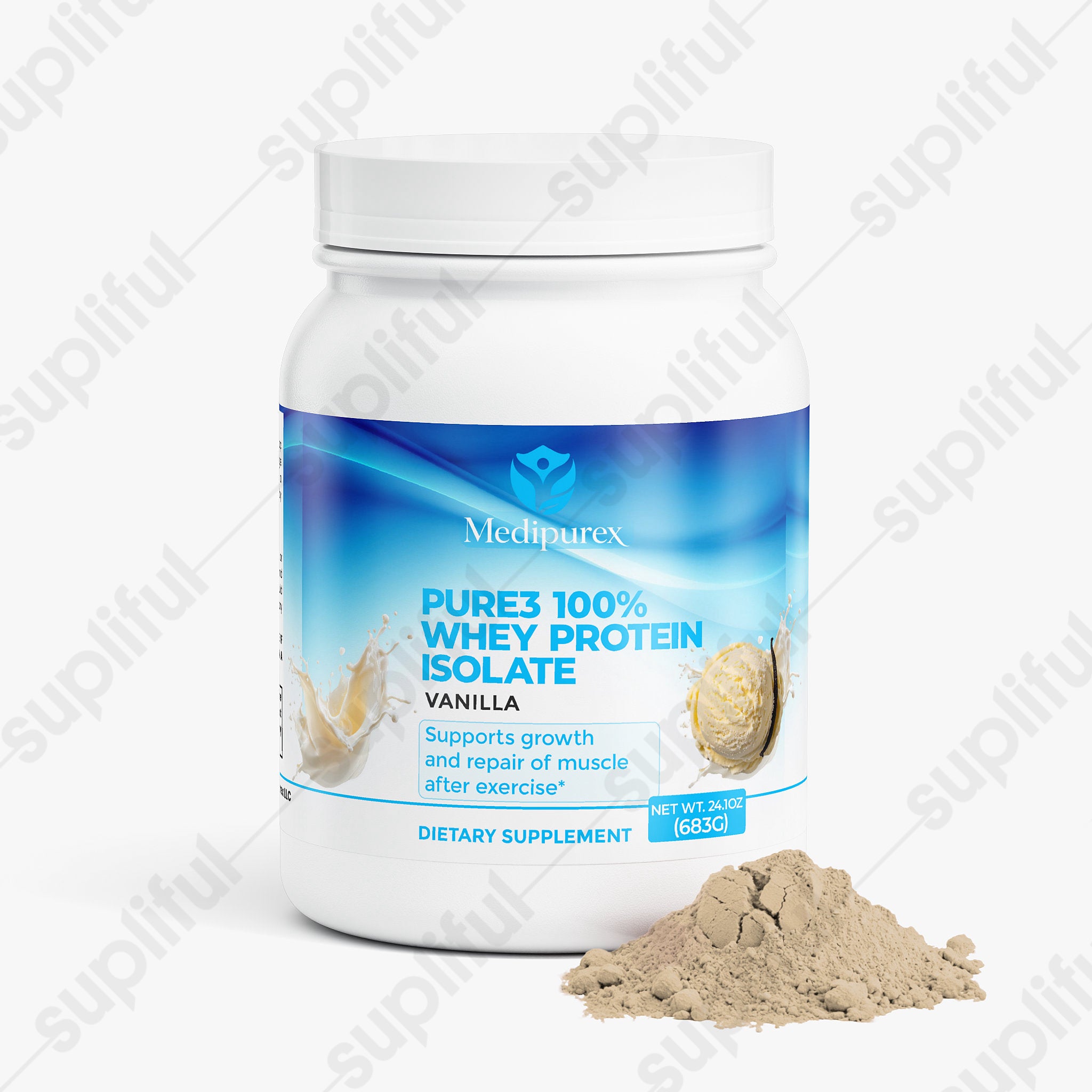 Pure3 100% Whey Protein Isolate (Vanilla)