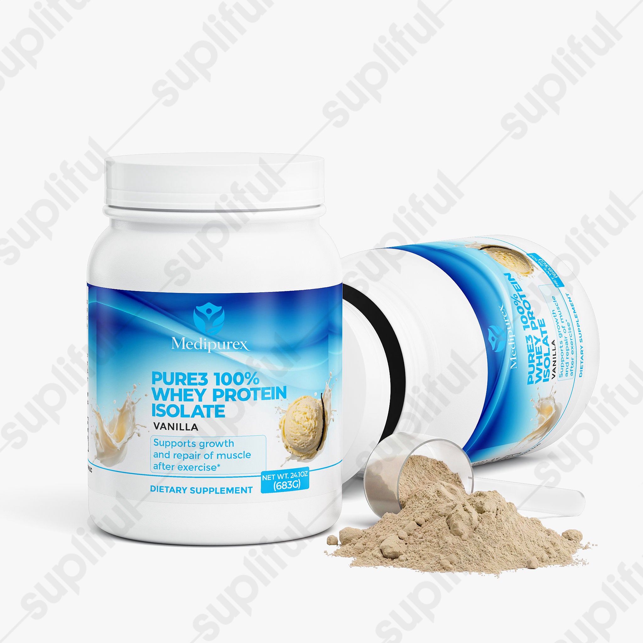 Pure3 100% Whey Protein Isolate (Vanilla)