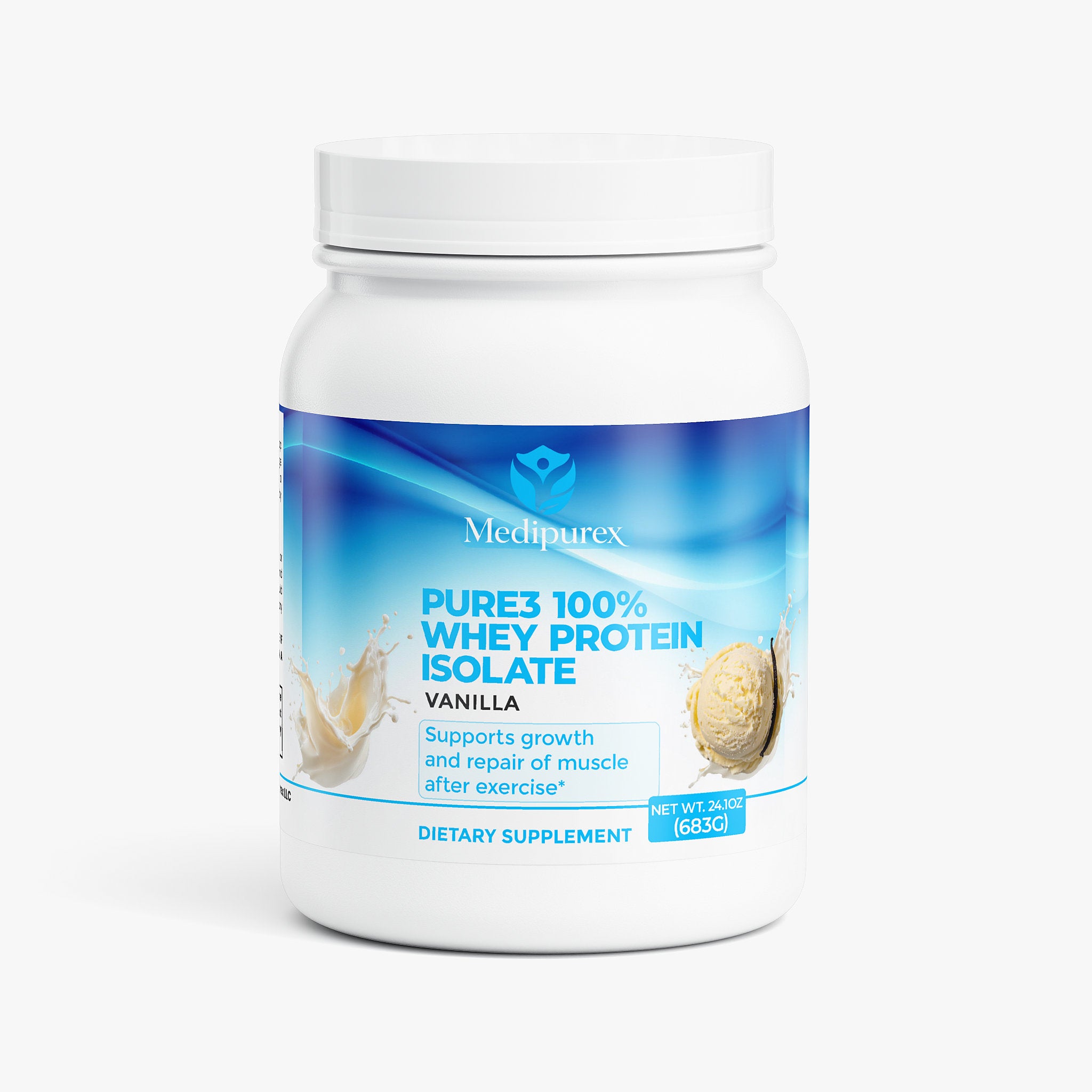 Pure3 100% Whey Protein Isolate (Vanilla)